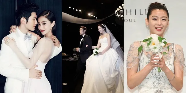 10 Seleb Asia Tercantik Saat Kenakan Gaun Pernikahan, Cetar Abis!