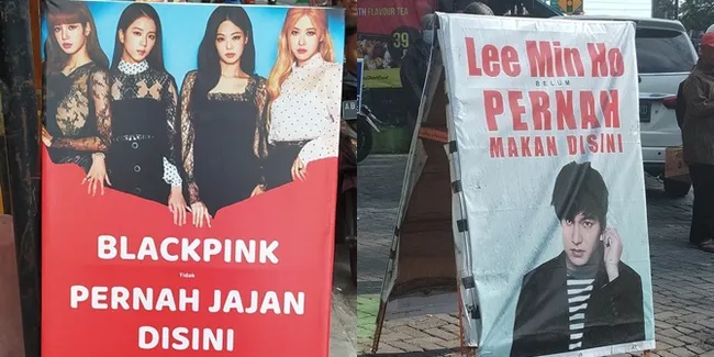10 Spanduk Jualan Lokal Terinspirasi K-Pop dan Drama Korea, Kocak BLACKPINK Jadi Ambassador Seblak!