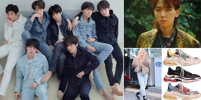 10 Tren Fashion Idol K-Pop Selama 1 Dekade Terakhir, Double Denim - Chunky Sneakers