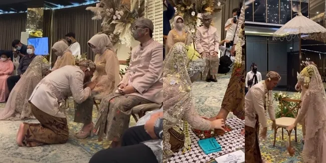 11 FOTO Prosesi Adat Sunda Pernikahan Kesha Ratuliu - Adhi Permana, Haru Sungkeman - Heboh Saweran