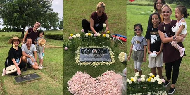 11 Potret Joanna Alexandra Ziarah ke Makam Raditya Oloan, Ajak Keempat Buah Hati Tabur Bunga - Tersenyum Bahagia Kumpul Bareng Keluarga