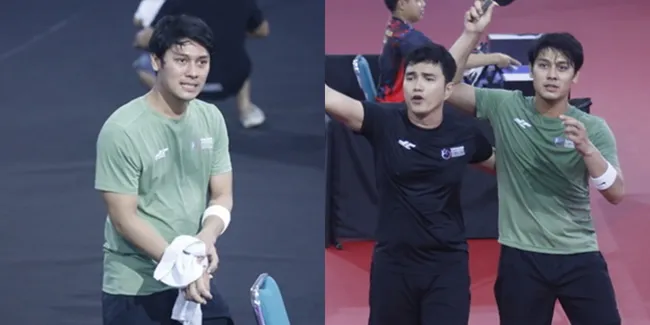 11 Potret Rizky Billar dan Aldi Taher Tanding Tenis Meja di Turnamen Olahraga Selebriti, Sportif Hingga Bantu Pakaikan Sepatu