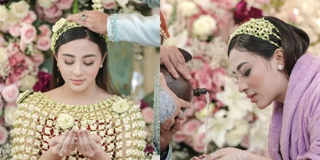 11 Potret Siraman Margin Wieheerm, Tampil Cantik dengan Kemben Jawa