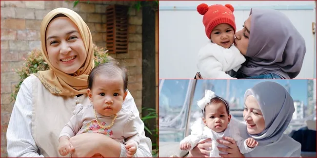 12 Foto Khanza, Bayi Perempuan Nina Zatulini yang Berpipi Gemas