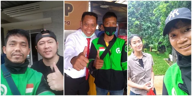 12 Foto Pengemudi Ojek Online Bareng Artis Ternama, Bikin Netizen Julid Bukan Main!