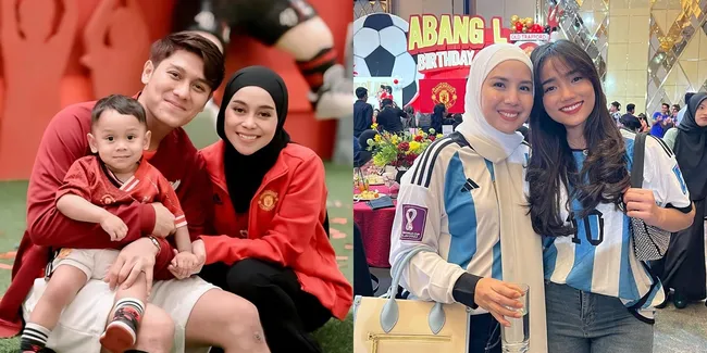 12 Potret Artis di Ulang Tahun Abang L Putra Lesti, Fuji hingga Tya Ariestya Kompak Kenakan Jersey Bola - Lucinta Luna Tampil dengan Douyin Make Up