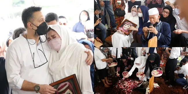 12 Potret Prosesi Pemakaman Hj Mieke Widjaja Ibunda Nia Zulkarnaen, Dihadiri Artis Kawakan - Tutup Usia dengan Tenang