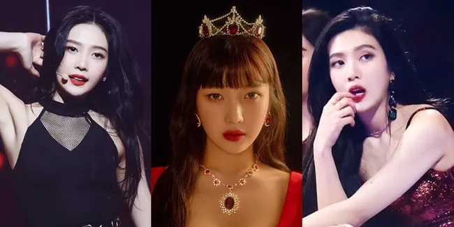 14 Foto Joy Red Velvet dengan Make-up Ikonik Lipstick Merah, Pancarkan Pesona Bercahaya Bak Api yang Membara!