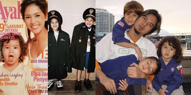 15 Foto Masa Kecil Al, El, dan Dul yang Bikin Gemas: Sudah Ganteng Sejak Lahir - Kesayangan Maia dan Ahmad Dhani