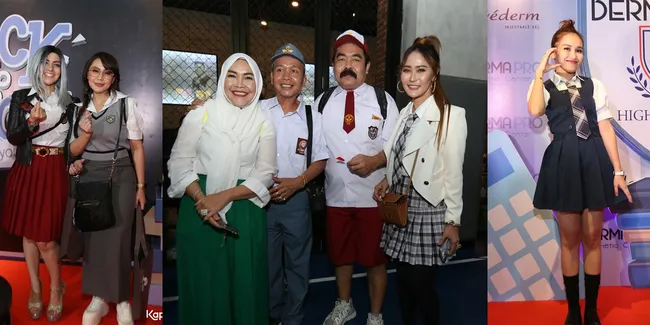 15 Potret Selebritis di Momen Party Bertema 'Back To School', Ayah Rozak Jadi Anak SMA - Adam Suseno Kayak Bocil SD