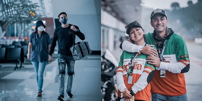 15 Tahun Lengket Bak Perangko, Ini 7 Potret Kemesraan Darius Sinathrya dan Donna Agnesia Selama di Mandalika - Gandengan Terus Sejak Masuk Bandara