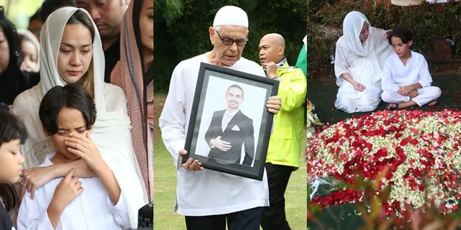 20 Foto Pemakaman Ashraf Sinclair, BCL Bersimpuh di Makam Hingga Tangisan Noah Sang Putra Mengantar Ayahnya