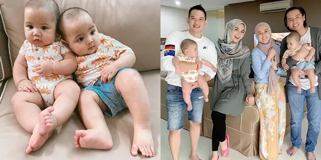 6 Potret Baby Athar Playdate Bareng Baby Shaquille, Gemesin Banget Pakai Baju Kembaran