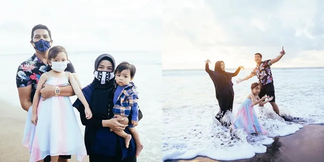 6 Potret Liburan Tantri Syalindri ke Bali Bersama Suami dan Anak, Asyik Main di pantai - Kocak Pasang Wajah Nempel Kaca