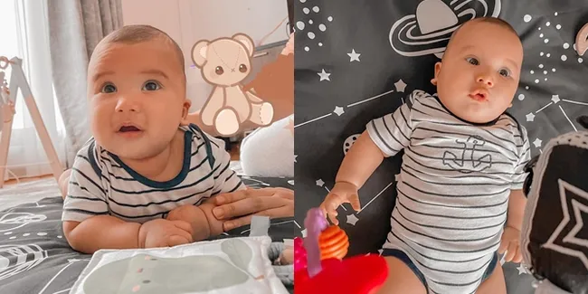 6 Potret Ukkasya Putra Zaskia Sungkar yang Kini Berusia 3 Bulan, Makin Terlihat Tampan dan Fashionable - Chubby Menggemaskan