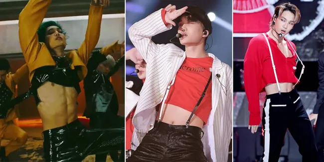 7 Foto Kai EXO Pakai Crop Top & Pamer Abs di Atas Panggung, Bikin Fans Menggila!