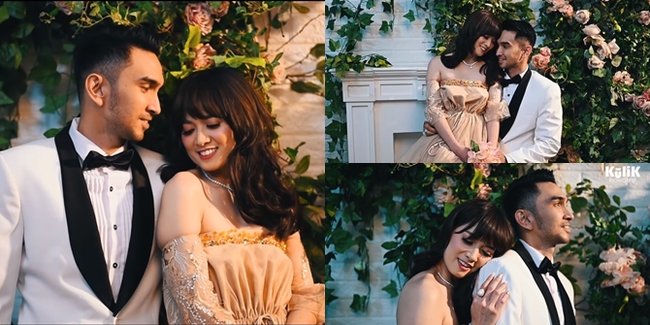 7 Foto Prewedding Chika Jessica dan Amec Haris, Pakai Outfit Mewah ala Drama Korea - Bak Sejoli Mesra di Taman