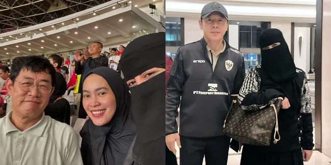 7 Momen Ummi Pipik Nonton Timnas di GBK, Foto Bareng 'Pakde' STY hingga Artis Korsel Lee Kyung Kyu