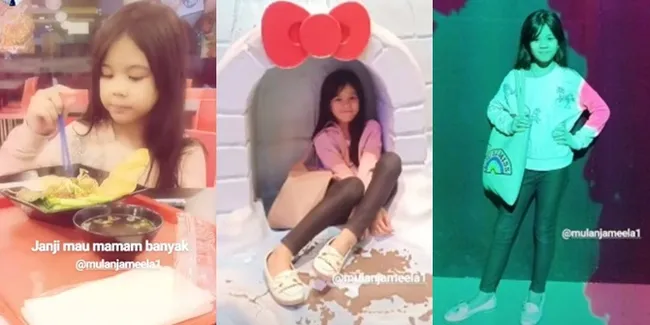 7 Pose Cantik Safeea Anak Mulan Jameela Saat Liburan, Bak Model