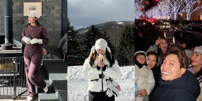 7 Potret Ayu Dewi Liburan Dadakan ke Jepang, Seru Main Salju - Hang Out Bareng Luna Maya dan Edric Tjandra Sekeluarga