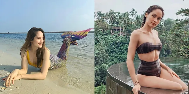 7 Potret Cinta Laura Pamer Body Goals, Pakai Bikini - Tampil Penuh Pesona Bak Mermaid di Tepi Pantai