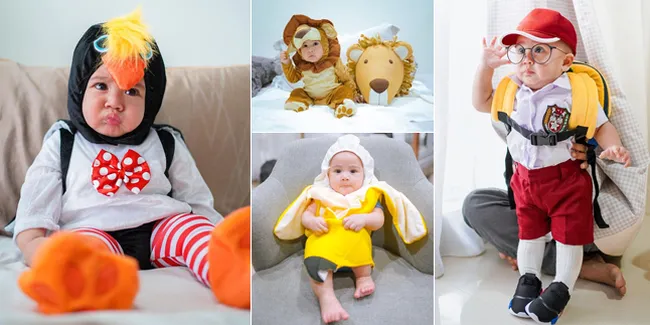 7 Potret Cipung Didandani Nagita Slavina Pakai Kostum Lucu, dari Seragam SD Sampai Baju Penguin