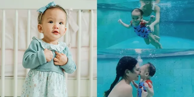 7 Potret Claire Putri Shandy Aulia Sudah Bisa Berenang, Tenang dan Happy Saat Menyelam - Netizen Heboh Tahan Napas