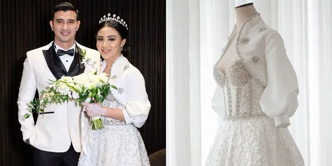 7 Potret Detail Gaun Resepsi Margin Wieheerm yang Mewah, Gemerlap Penuh Permata - Bak Princess dengan Rompi Cantik