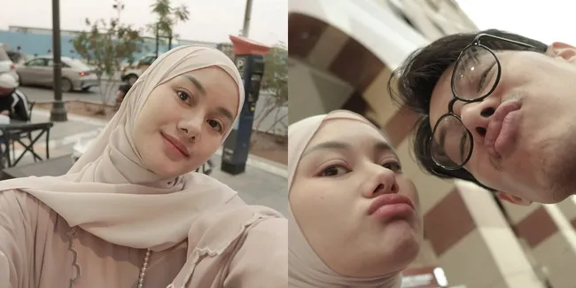 7 Potret Dinda Hauw & Rey Mbayang Buka Puasa di Madinah, Ekspresi Anak Pertama Jadi Sorotan