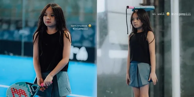 7 Potret Gempi Belajar Main Padel Bareng Gisella Anastasia, Tingkah Randomnya Bikin Gemas