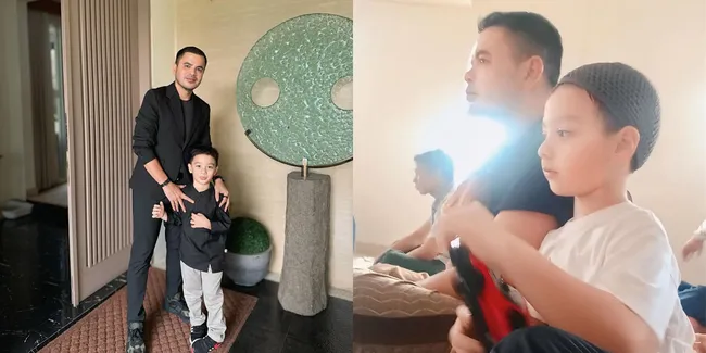 7 Potret Haldy Sabri Suami Irish Bella Jumatan Bareng Air Rumi, Ternyata Deket Banget Meski Papa Sambung