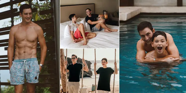 7 Potret Hot Daddy Mike Lewis Saat Momong Anak, Pamer Chocolate Abs - Wajah Tampan Bule Banget
