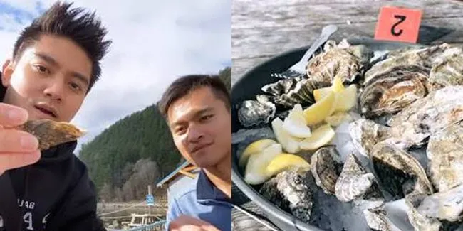 7 Potret Keseruan Boy William Menikmati Kerang Segar di Amerika