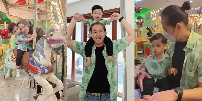 7 Potret Keseruan Keluarga Roger Danuarta Jalan-Jalan ke Mall, Shaquille Bikin Gemas Kembaran Baju Sama Sang Ayah - Wajah Tanpa Makeup Cut Meyriska Curi Perhatian