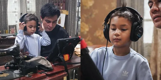7 Potret Kiano Anak Baim Wong & Paula Verhoeven, Pasang Wajah Serius Temani Sang Ayah Jadi Sutradara