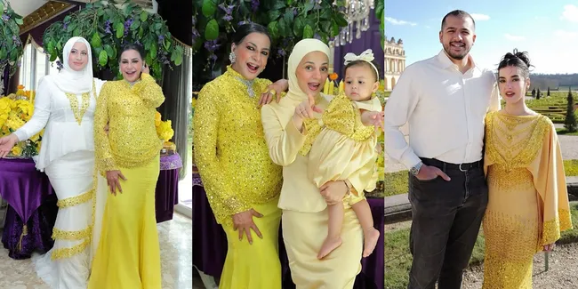7 Potret Lebaran Keluarga Bu Ala Alatas, Tasya Farasya dan Tasyi Athasyia, Seru Serba Kuning Menyala