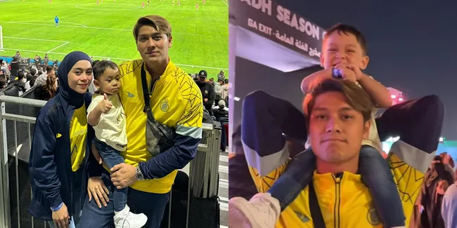 7 Potret Lesti Kejora & Rizky Billar Nonton Klub Cristiano Ronaldo & Lionel Messi Tanding di Arab, Abang L Bikin Salfok 