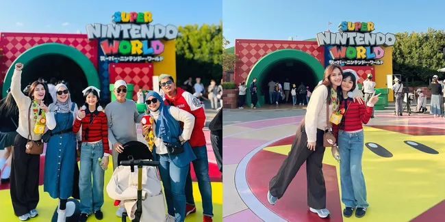 7 Potret Liburan Ayu Ting Ting di Universal Studios Jepang, Bilqis Disebut Cantik Bak Warlok - Asyik Naik Roller Coaster
