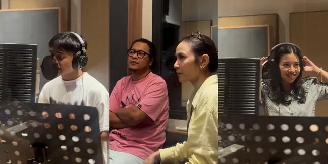 7 Potret Mahalini Bimbing Betrand Peto & Anggis di Studio, Lagu Duet Menggetarkan Hati Siap Rilis