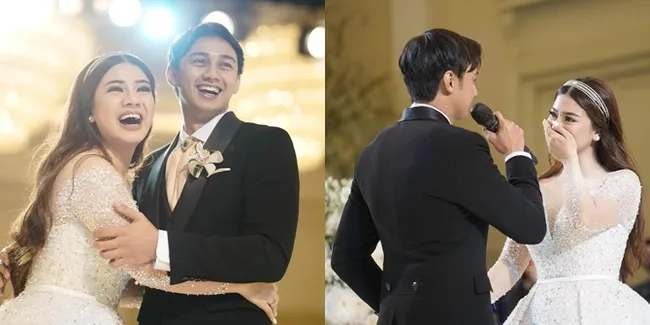 7 Potret Momen Memorable di Pernikahan Felicya Angelista dan Caesar Hito, Pemberkatan - Potong Kue