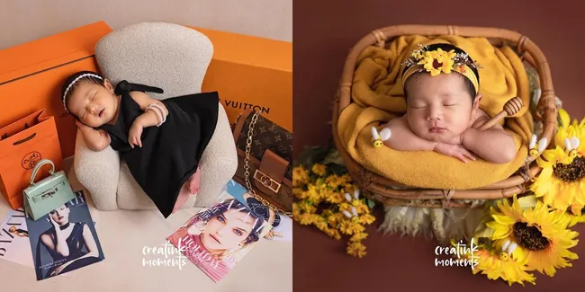 7 Potret Newborn Photoshoot Anak Kedua Kesha Ratuliu, Dikelilingi Barang Branded Sejak Bayi