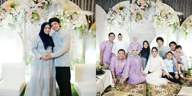 7 Potret Pengajian 4 Bulan Kehamilan Aurel Hermansyah, Digelar Meriah Bernuansa Timur-Tengah - Keakraban KD dan Anang Jadi Sorotan