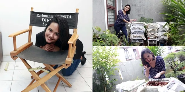 7 Potret Rachmania Arunita yang Tetap Produktif Selama Pandemi Covid-19, Bercocok Tanam dan Beternak Cacing