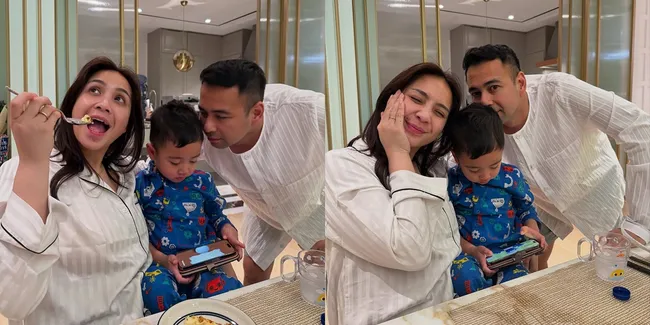 7 Potret Raffi Ahmad dan Nagita Slavina saat Sahur, Tampil Bareface & Godain Rayyanza Main Game