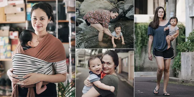 7 Potret Santai Sabai Morscheck Istri Ringgo Saat Momong Anak, Tetap Cantik Menawan Meski Tanpa Berdandan