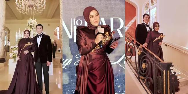 7 Potret Syahrini Pamer Prestasi Penghargaan Bergengsi di Cannes, Bergaya Glamor Ditemani Reino Barack