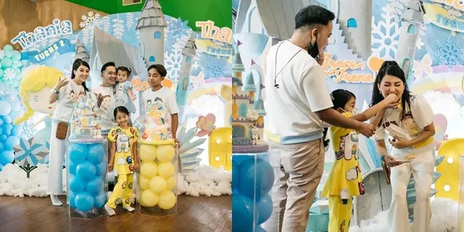 7 Potret Ulang Tahun Thalia dan Thania Putri Ruben Onsu, Meriah Bertema 'Among Us Unicorn' - Ada Banyak Banget Snack Kayak Supermarket