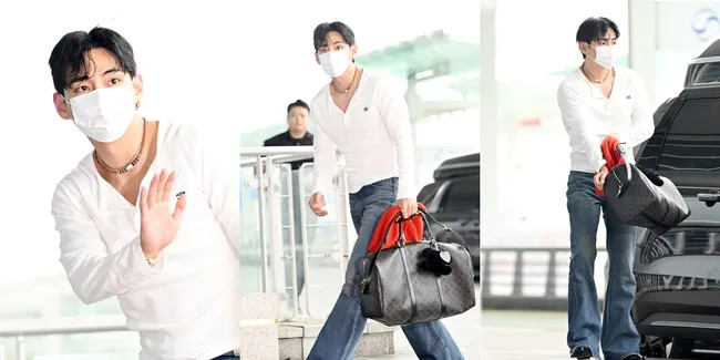 7 Potret V BTS Berangkat ke Paris, Pagi-pagi Manjakan Bandara dengan Visual Gantengnya