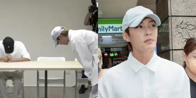 8 Foto Aaron Yan Minta Maaf Langsung Pada Yao Le di Preskon Setelah Diduga Merekam Hubungan Intim dan Melakukan Pelecehan