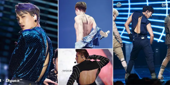 8 Foto Idol K-Pop Saat Pamer Punggung Seksi & Berotot, Kai EXO - Shownu Monsta X